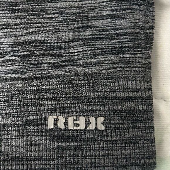 RBX Active Athletic Sports Bra Women's Large Gray Cutout Racerback Space Dye - Picture 5 of 7
